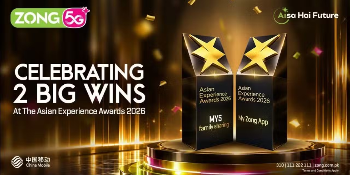 Zong Becomes First Pakistani Brand to Win Two Asian Experience Awards 2026 Honors